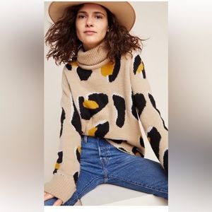 Moth Leopard Print Sweater